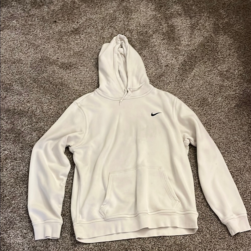 Nike White Hoodie Sweater